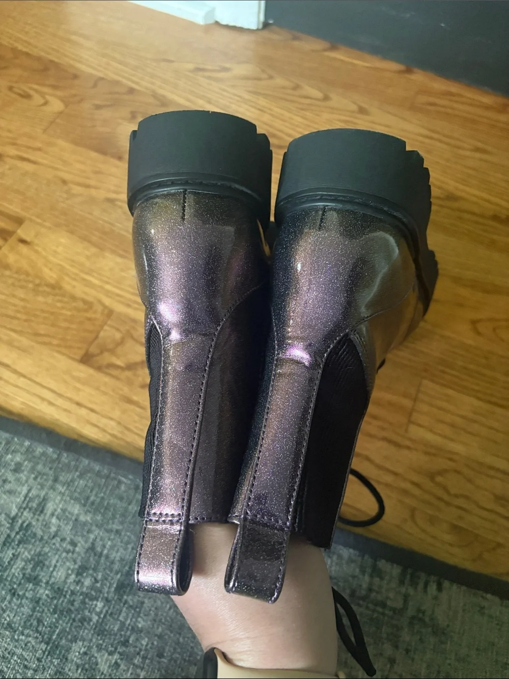 Art Class Purple combat boots size 5